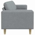 vidaXL Pohovka do obývačky Svetlosivá 250 x 77 x 76 cm Polyester