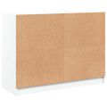 vidaXL Komoda, biela 102x37x75,5 cm, kompozitné drevo