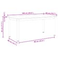 vidaXL Konferenčný stolík Dymová dub 100 x 50 x 45 cm Kompozitné drevo