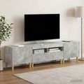 vidaXL 3-dielny LED TV stolík ARNHEM 3 ks Betónovo sivá