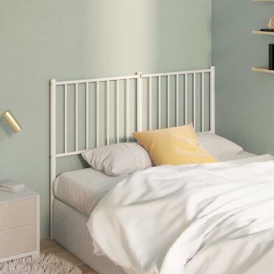 vidaXL Kovové náhradné čelo postele, biele 120 cm