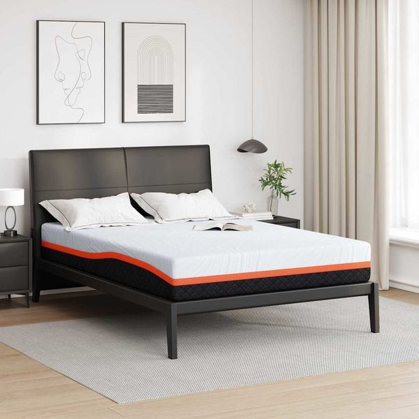 vidaXL Matrac Biela a šedá 140 x 190 cm žakárová tkanina