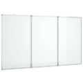 vidaXL Magnetická biela tabuľa skladacia 150x100x1,7 cm hliník