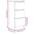 vidaXL Komoda biela 30x30x70 cm spracované drevo