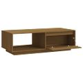 vidaXL Konferenčný stolík medovo-hnedý 110x50x33,5 cm borovicový masív