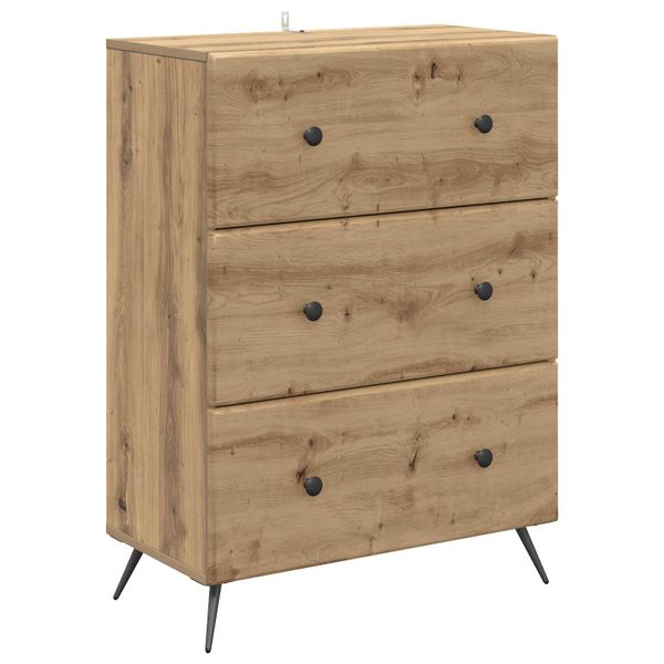 vidaXL Zásuvkový kabinet Dub artisan 66 x 34,5 x 90 cm