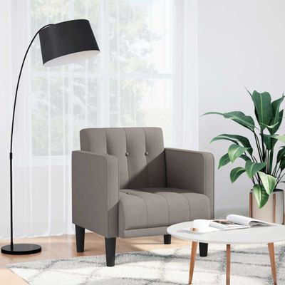 vidaXL Rozkladacia pohovka s podrúčkami, béžová, 53 cm, látka