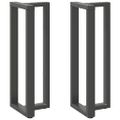 vidaXL Nohy barového stola v tvare T, 2 ks, antracitové, 40x35x(110-111) cm, oceľ