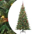 vidaXL Umelý Sklápací Vianočný Stromček Zelená 180 cm PE a PVC
