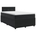 vidaXL Posteľ boxspring s matracom Čierna 120 x 190 cm Zamat