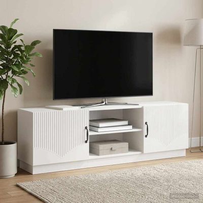 vidaXL TV skrinka Biela s vysokým leskom 150 x 31 x 47 cm