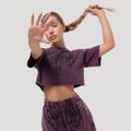 Dámske cropped tričko Abyss Raisin - GymBeam, veľkosť XL