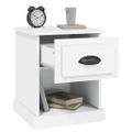 vidaXL Nočné stolíky 2 ks biele 39x39x47,5 cm spracované drevo