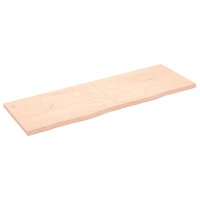 vidaXL Nástenná polica 180x60x(2-4) cm neošetrený dubový masív
