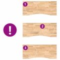 vidaXL Doska stolíka neošetrená 120x60x2,5 cm dubový masív obdĺžnikový