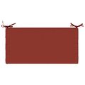 vidaXL Vankúš na lavičku SOEST 100% polyester Červená 60 x 40 x 8 cm