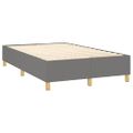 vidaXL Posteľ boxsping s matracom a LED tmavosivá 120x200 cm látka