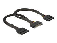 Elektrický kábel - SATA napájanie (M) na SATA napájanie (F) - 25 cm