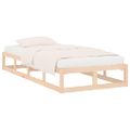 vidaXL Posteľný rám 75x190 cm malé jednolôžko masívne drevo