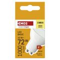 LED žiarovka Basic MR16 biela/ GU10 / 10 W (72 W) / 1000 lm / Teplá biela