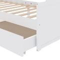 vidaXL Posteľný rám so zásuvkami biely borovicový masív 90x200 cm