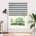 vidaXL Zebrová roleta tmavosivá 155x230 cm šírka látky 150,9 cm polyester