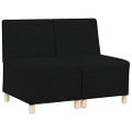 vidaXL Bezrúčková modulárna sofa jednotka 2 ks Čierna látka