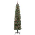 vidaXL Umelý vianočný stromček Zelená 240 cm PVC, oceľ a plast