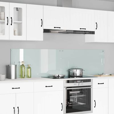 vidaXL Kuchynský obklad 2 pcs Biela 100 x 50 cm tvrdené sklo