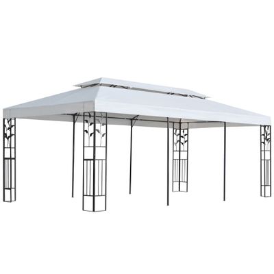 vidaXL Altánok 3x6 m, biely