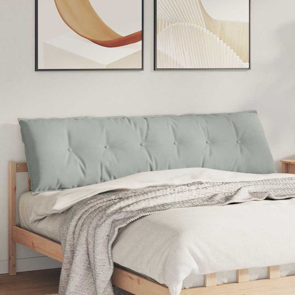 vidaXL Poduška na chrbát Svetlosivá 180 x 50 cm Kordúrová tkanina