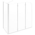vidaXL Sprchová zástena 120x69x130 cm tvrdené sklo priehľadná