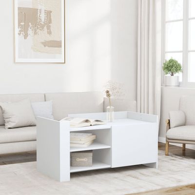 vidaXL Konferenčný stolík biely 100x50x50 cm kompozitné drevo