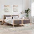 vidaXL Rám postele Hnedá a taupe 150 x 200 cm Borovicový masív