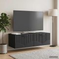 vidaXL Nástenná TV skrinka Čierna 98 x 41 x 30 cm Kompozitné drevo