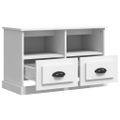 vidaXL TV skrinka biela 80x35x50 cm spracované drevo