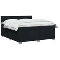 vidaXL Posteľ boxspring s matracom Čierna 200 x 200 cm Látka