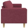 vidaXL Pohovka do obývačky Víno červené 250 x 77 x 76 cm Polyester