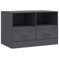 vidaXL TV skrinky 2 ks antracitové 67x39x44 cm oceľ