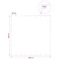 vidaXL Plachta s očkami Zelená 4 x 4 m 140 gsm PE