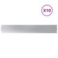 vidaXL Obrubník trávnika 10 ks 15 x 103 cm Pozinkovaná oceľ Strieborná