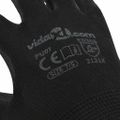 vidaXL Pracovné rukavice 24 ks Čierna 7 / S Polyester