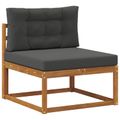 vidaXL Záhradná súprava gaučov 9 ks Prírodná a antracitová