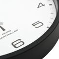 vidaXL Rádiom ovládané nástenné hodiny, strojček Quartz,biele a čierne