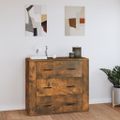 vidaXL Komoda dymový dub 80x33x70 cm spracované drevo
