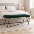 vidaXL lavička Tmavozelená 110 x 40 x 45 cm Zamat