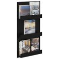 vidaXL Regál na časopisy Čierny dub 51 x 11 x 102 cm Kompozitné drevo