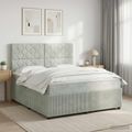 vidaXL Posteľ boxspring s matracom Svetlosivá 140 x 200 cm Zamat