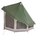 vidaXL Tipi stan so strechou Zelená 404 x 370 x 270 cm taft