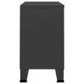 vidaXL Komoda v priemyselnom štýle antracitová 105x35x62cm oceľ a sklo